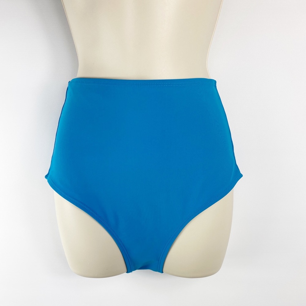 Beach Bash Blue High Waist Bikini Bottom Women Size Medium
